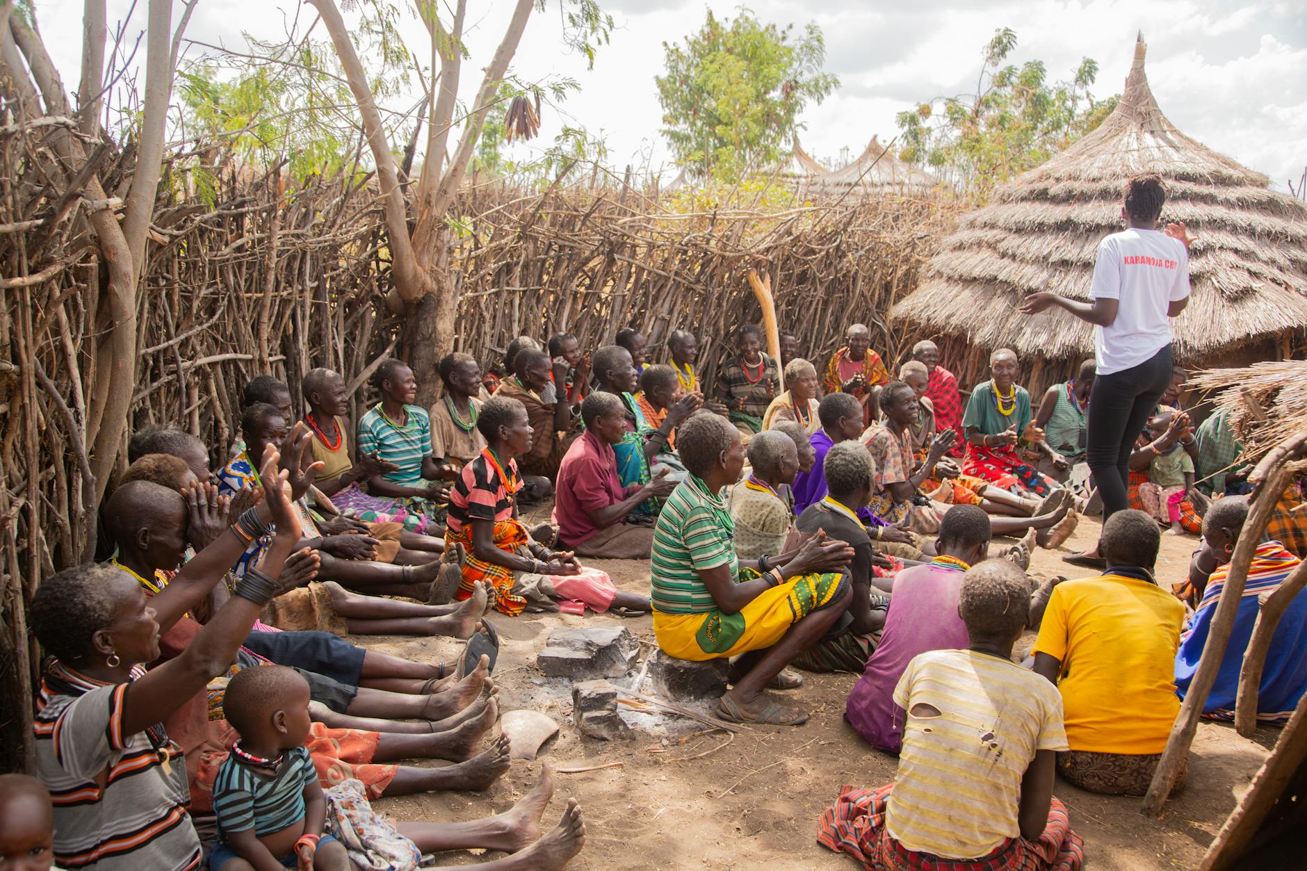 A photo of a community gathering discussing the implications of universal basic income.