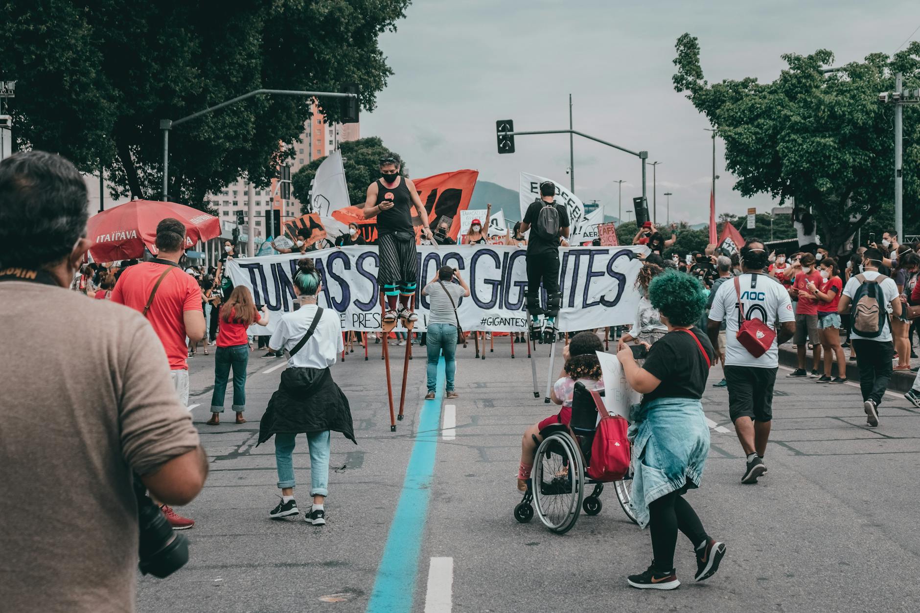 A photo of a community participating in a UBI trial, demonstrating real-world applications. — universal basic income debate