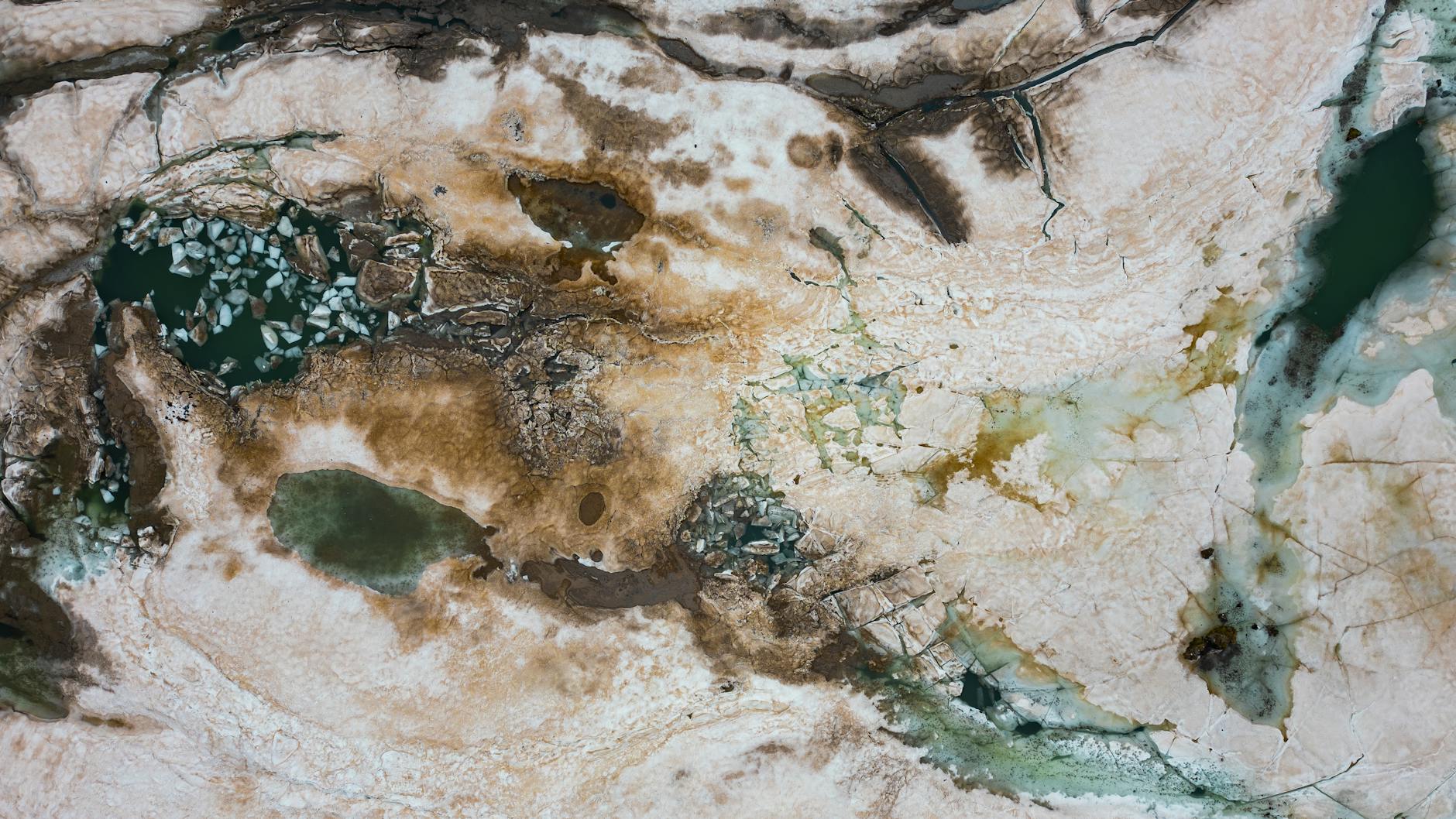 A satellite image of Earth showcasing climate change effects, such as deforestation or melting ice caps. — space explora…