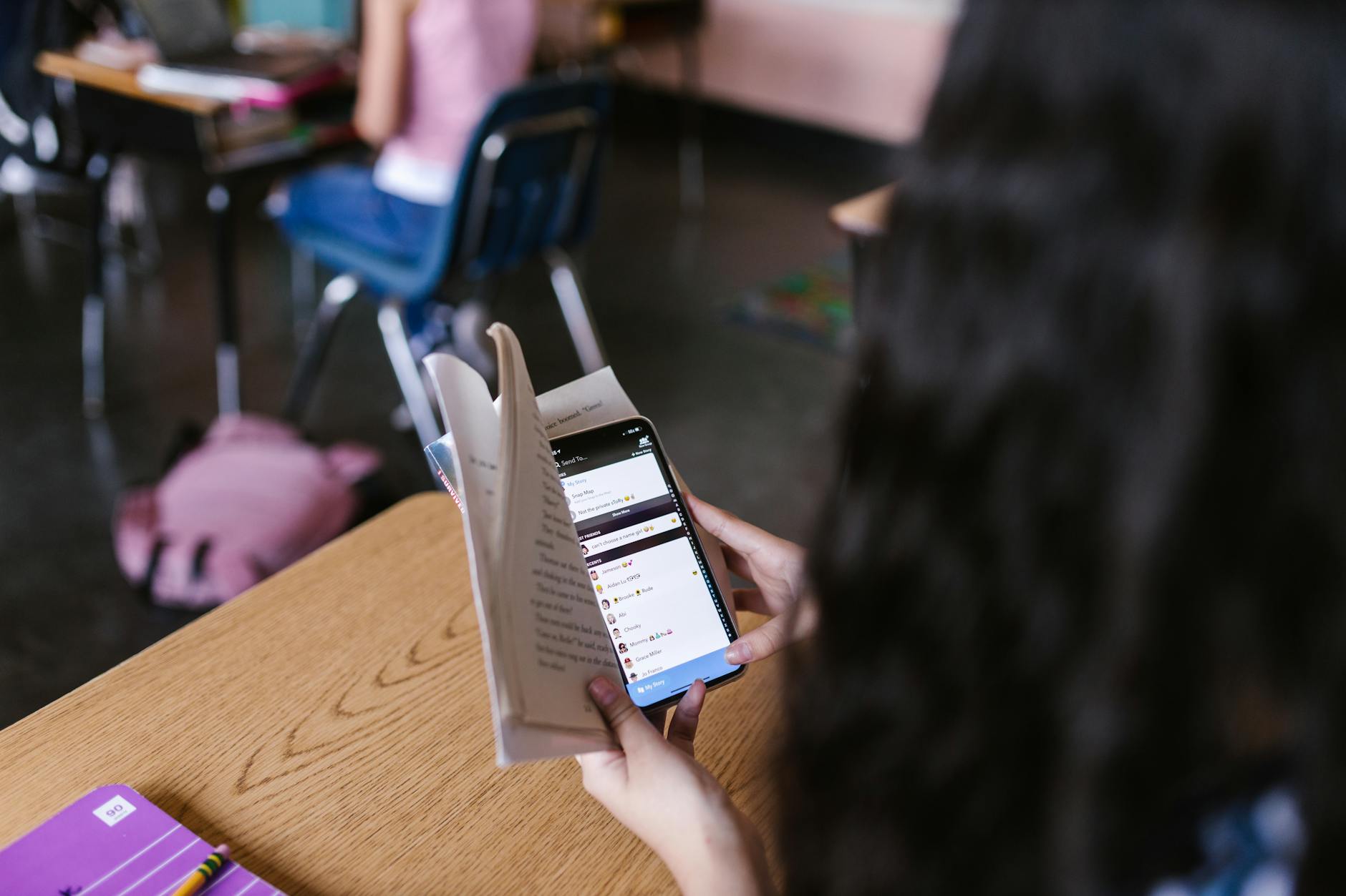 An infographic depicting statistics on mobile phone usage in schools and its impact on the learning environment. — phone…