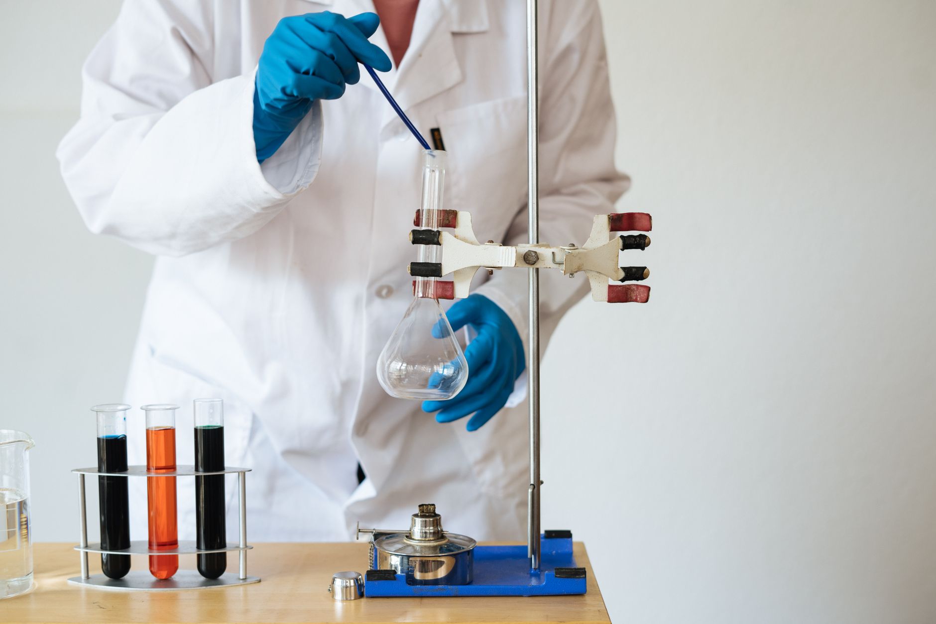 A photo of a scientist conducting climate research in a laboratory setting. — climate change debate