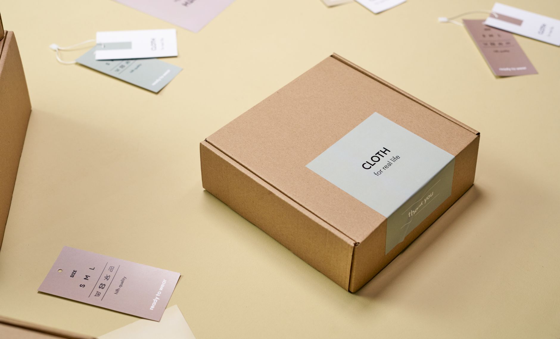 A photo of a sustainable fashion brand's clothing line showcasing eco-friendly materials — fast fashion debate
