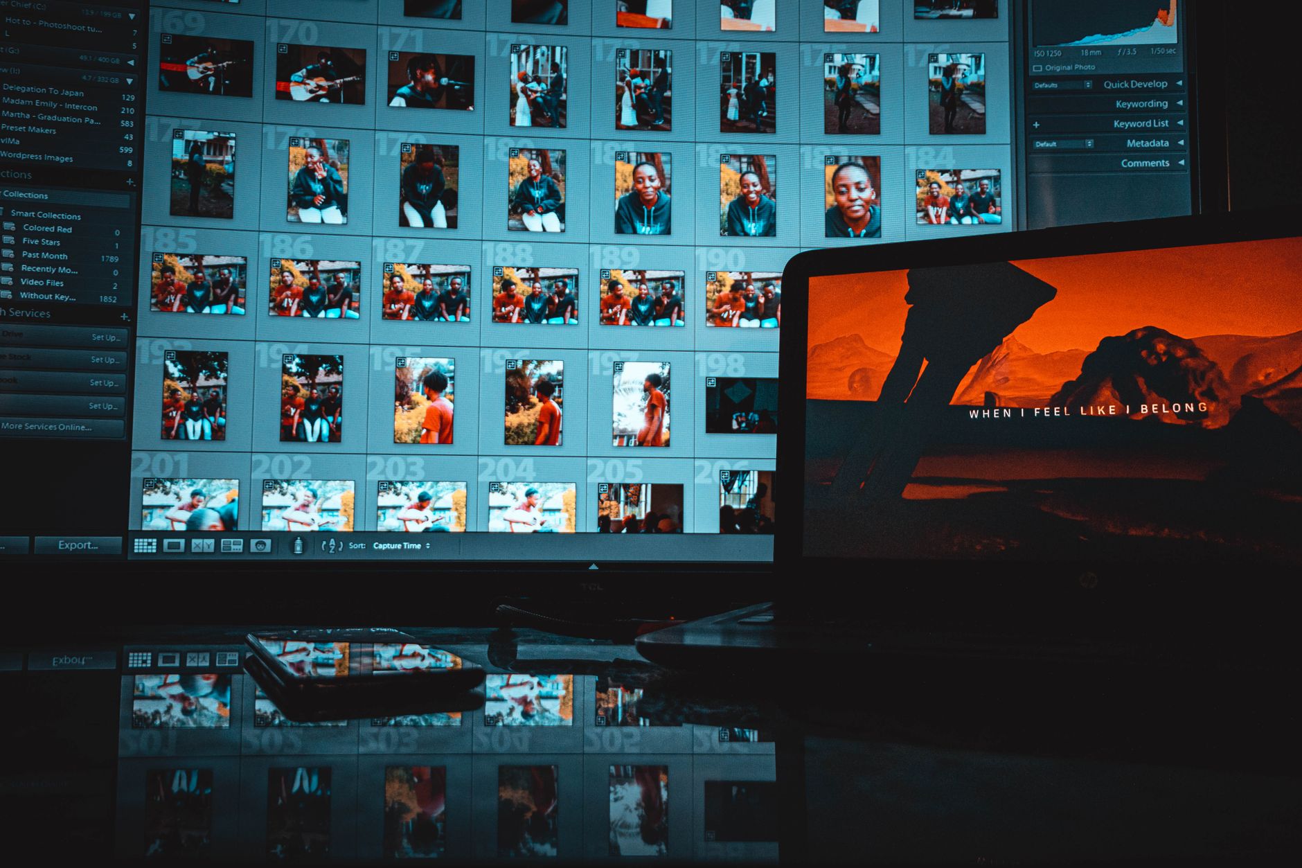 A split image depicting a remote work setup on one side and an in-person office environment on the other. — future of work