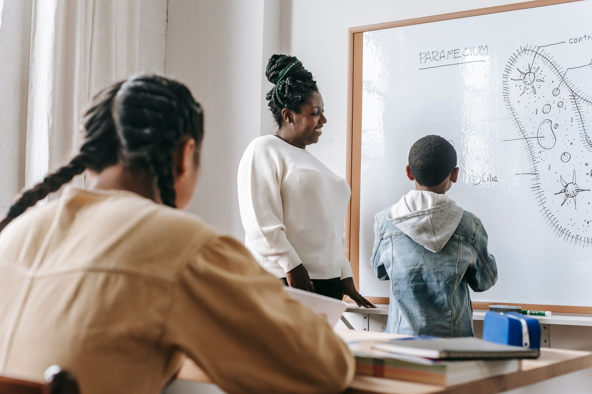 A classroom setting showing students engaged in learning, illustrating the impact of school hours on education. — school…