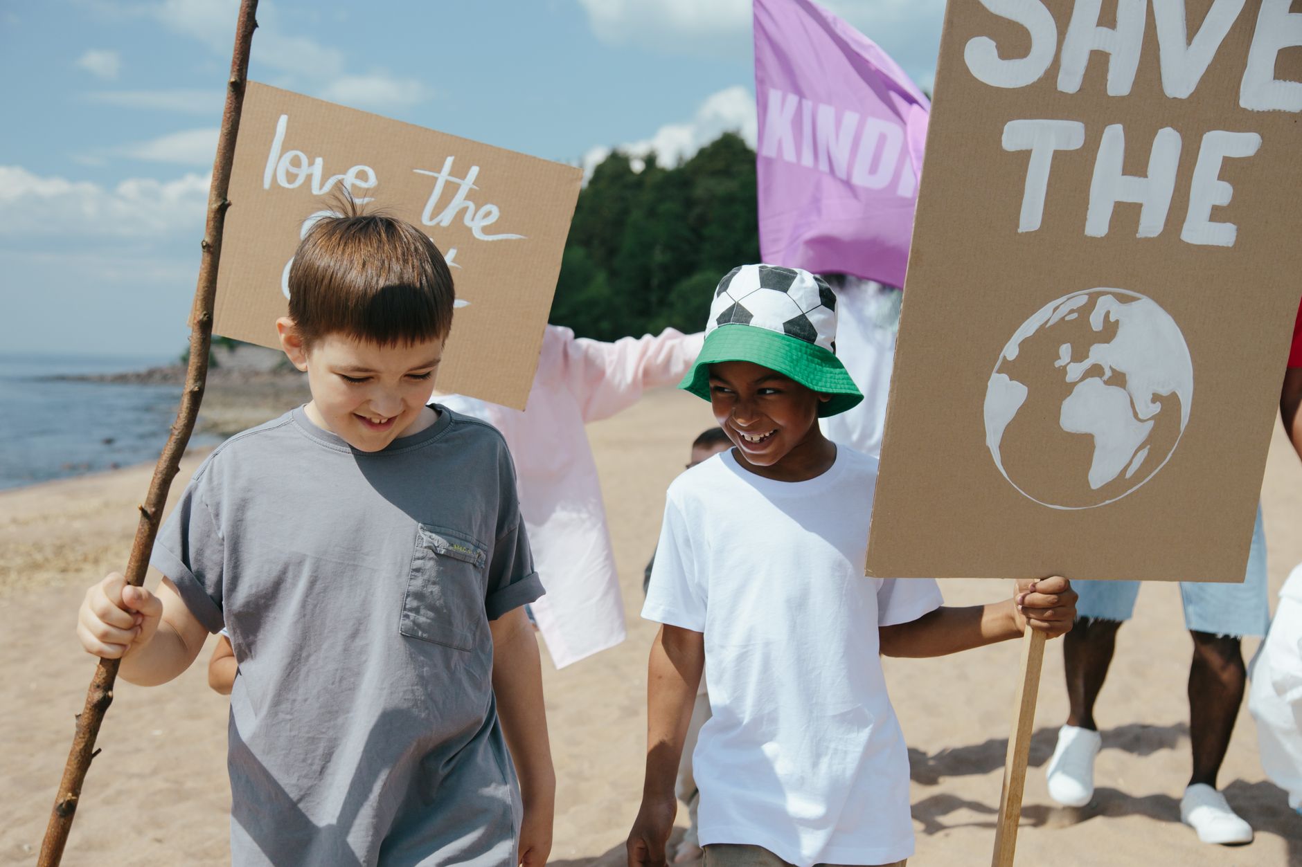 A community event focused on climate awareness, depicting diverse groups coming together for a common cause. — climate c…
