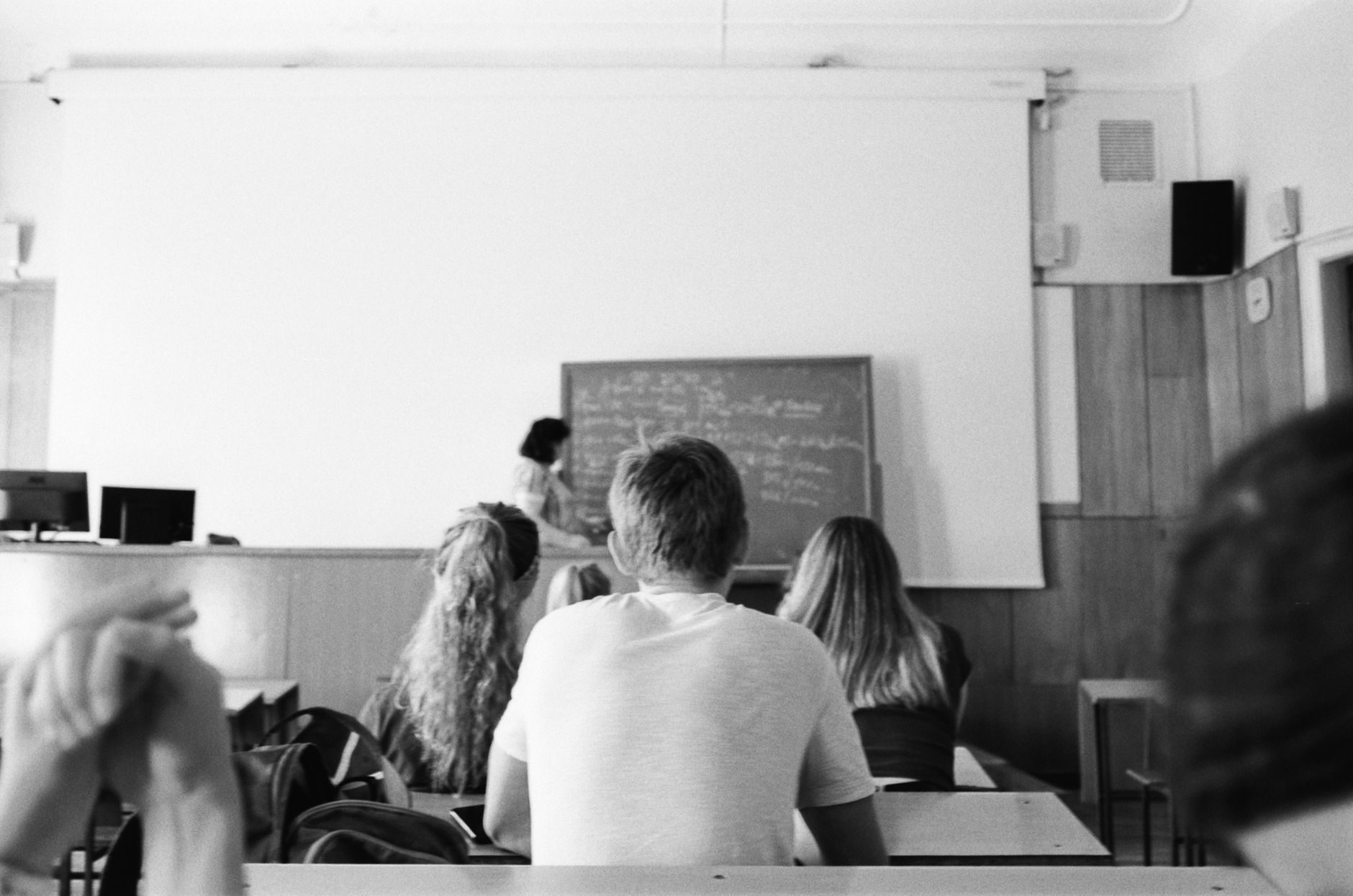 A photo of a classroom in a foreign country that offers free college education. — free college debate