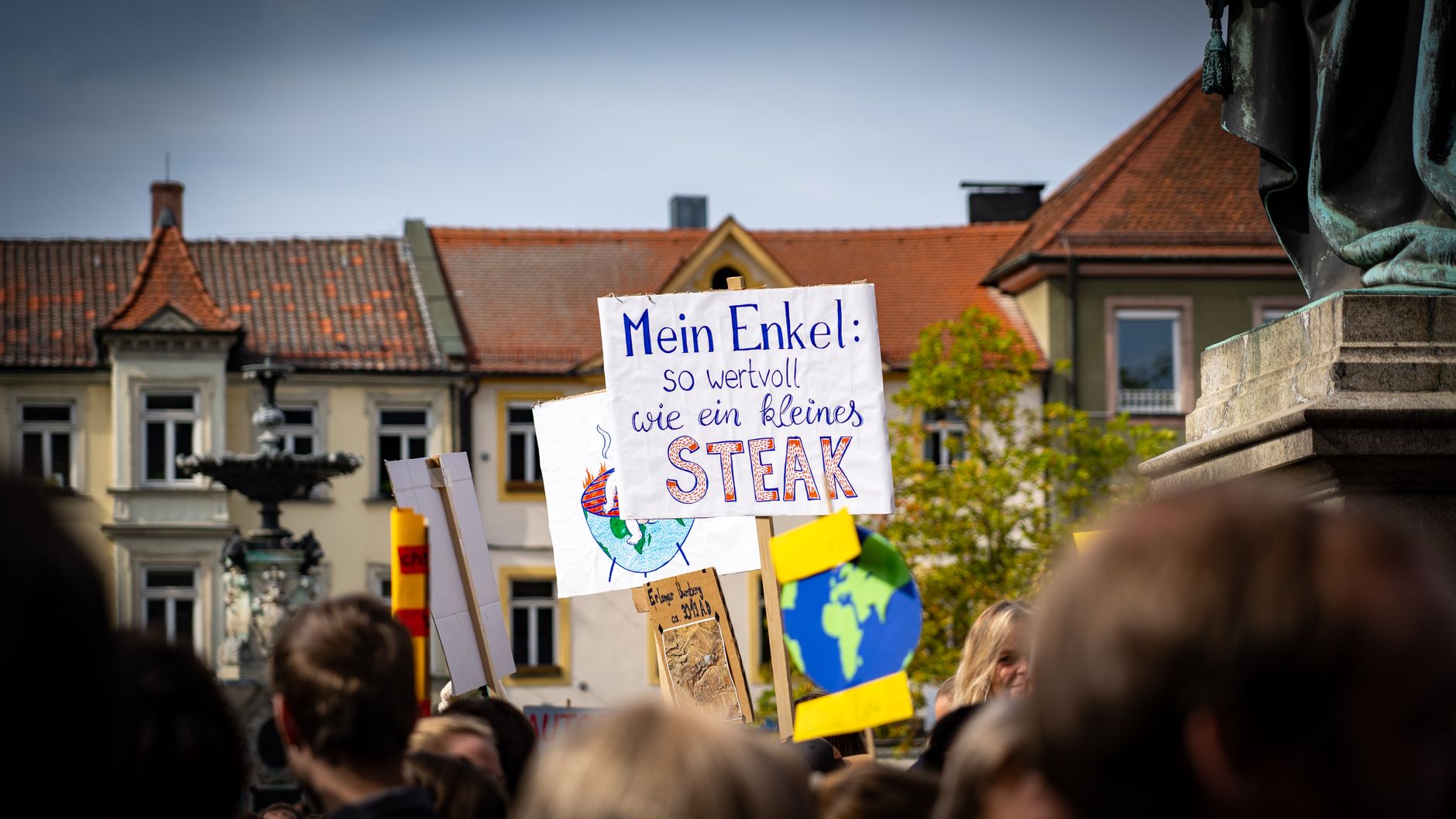 A photo of a climate change rally, showcasing public engagement. — climate change debate