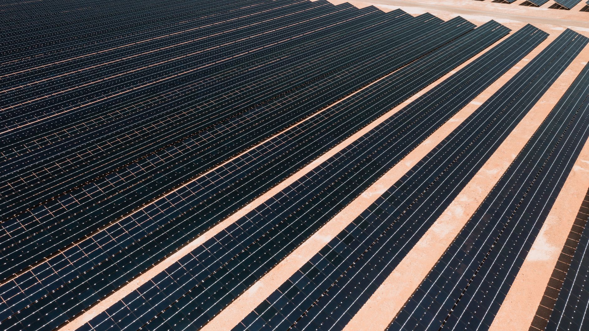 A solar farm showcasing solar panels harnessing renewable energy.