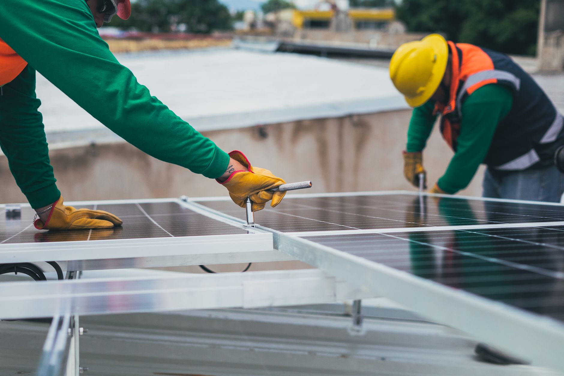 A solar panel installation representing renewable energy solutions. — climate change solutions