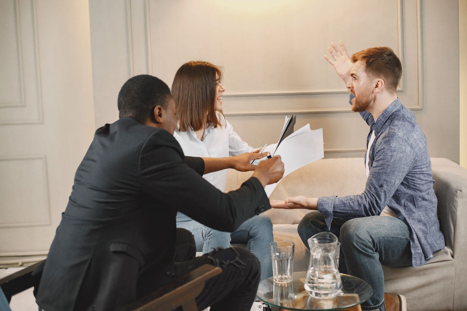 A photo of a debate team discussing strategies with visible emotions. — emotional intelligence in debate