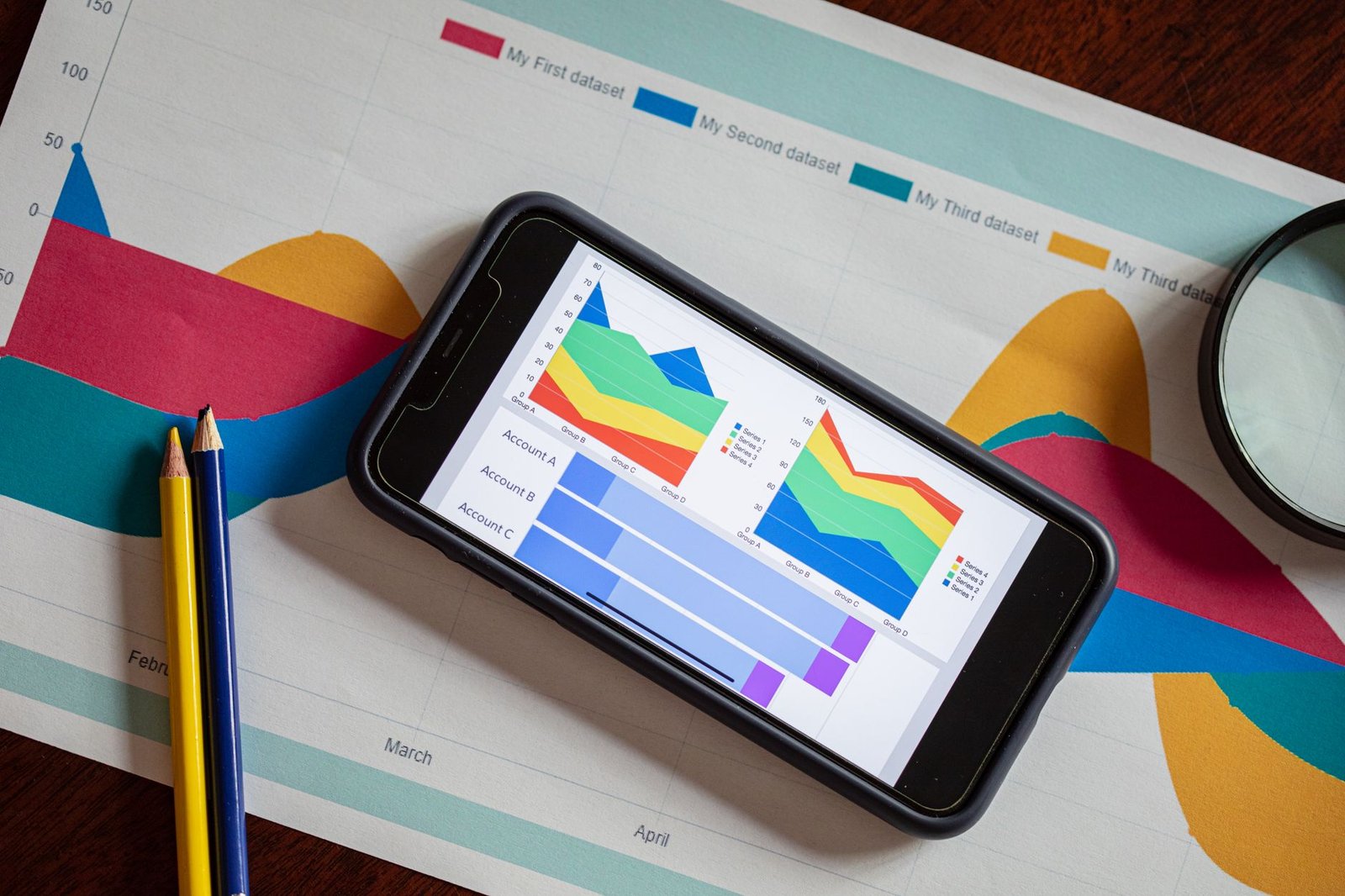 A visual representation of technology usage statistics, such as charts or graphs about technology dependence.
