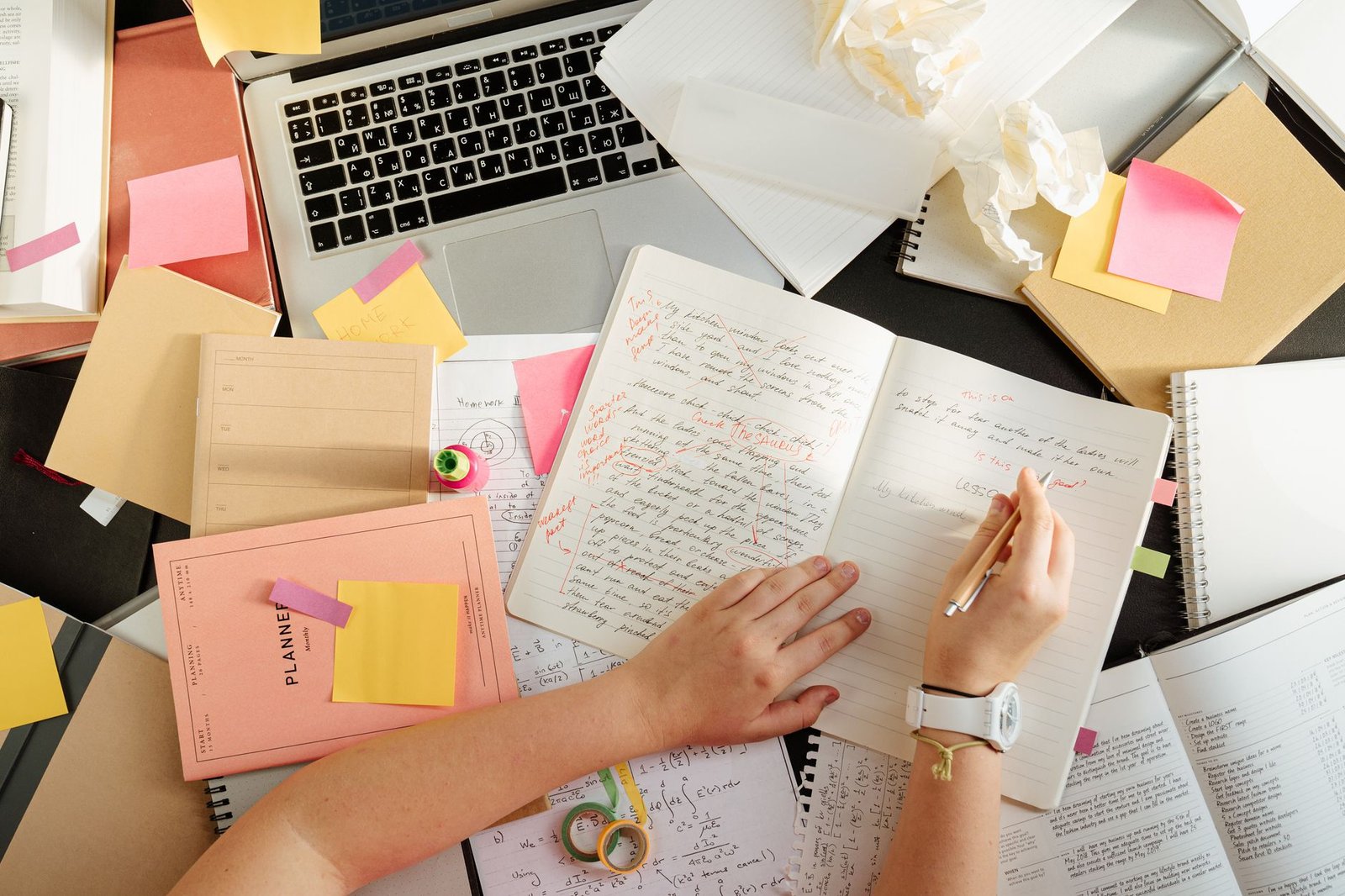 Visual of a well-organized research outline on paper or a digital note-taking app. — debate research