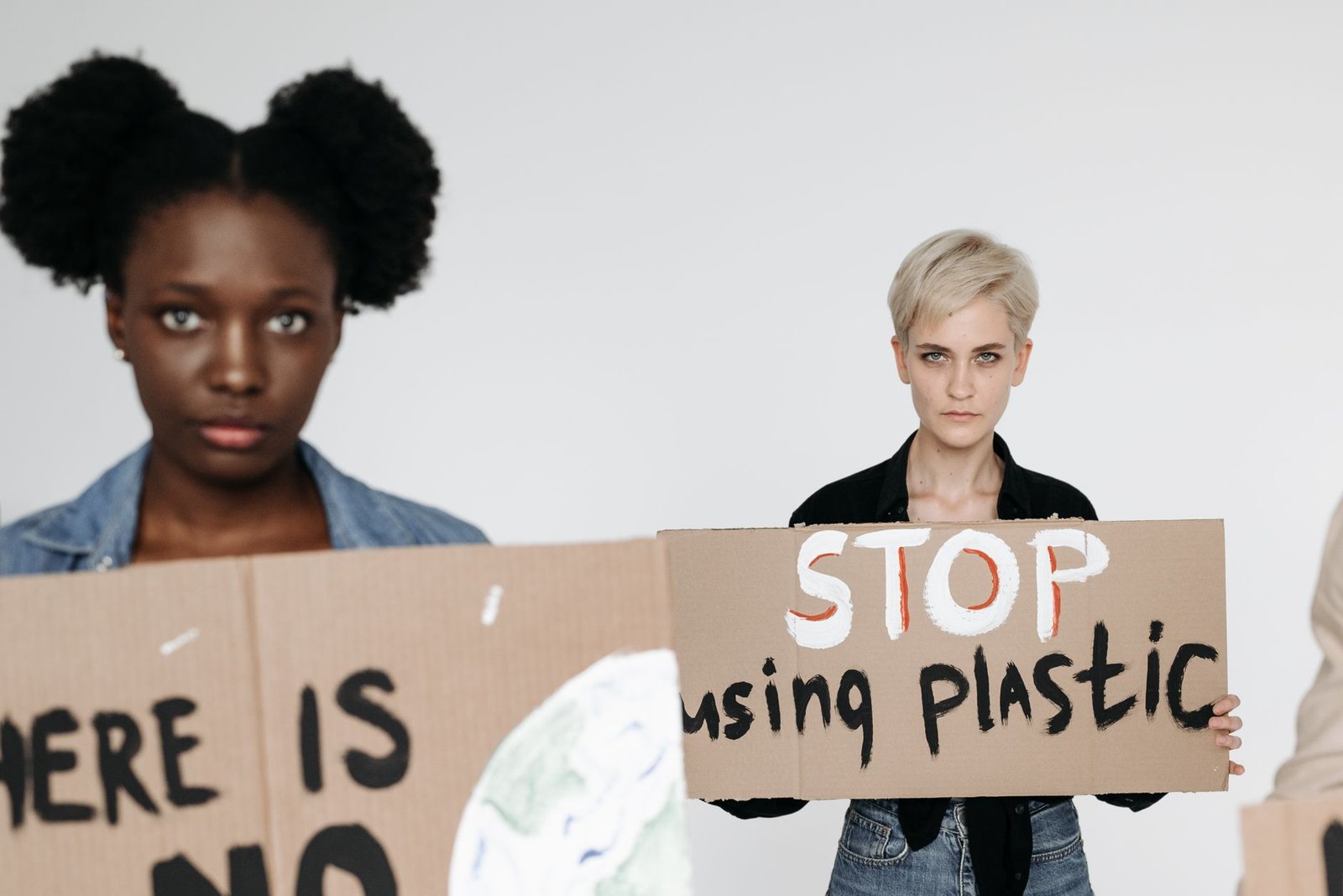A collage of diverse activists using social media platforms to promote their causes, emphasizing the global nature of onli…