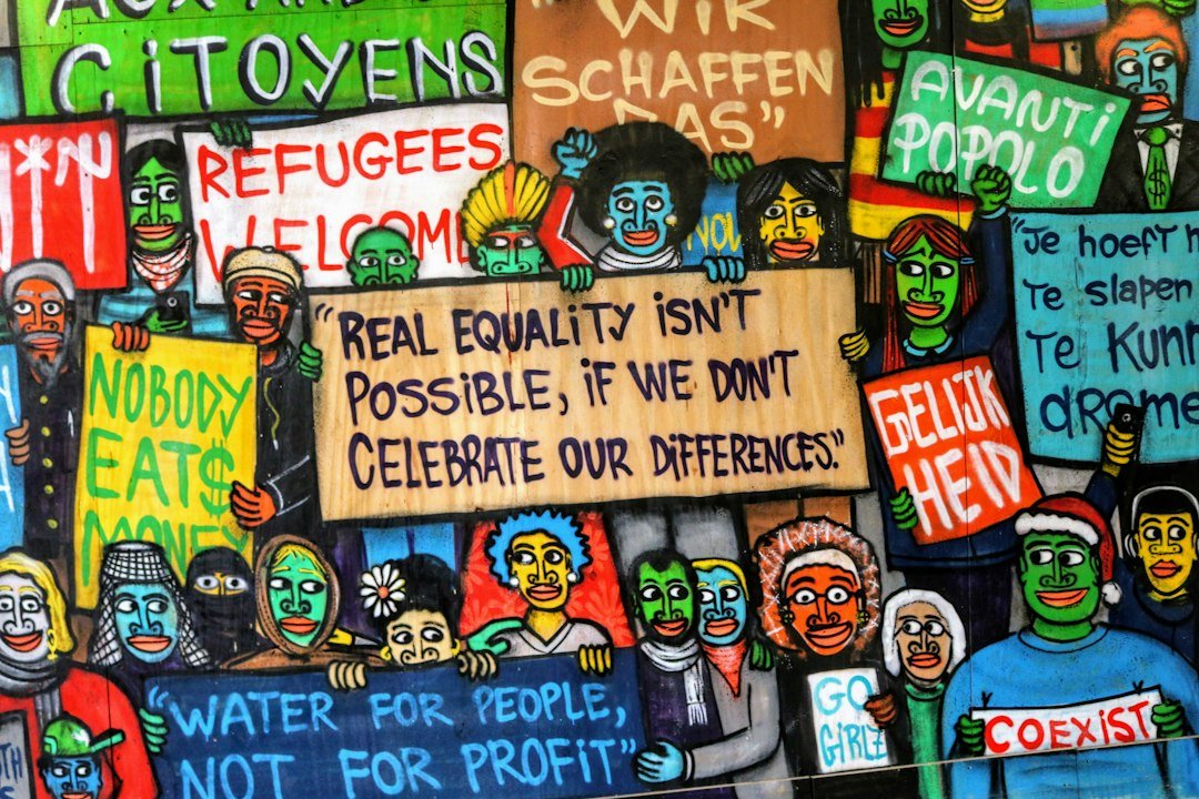 A contrasting image depicting cultural diversity versus cultural homogenization due to globalization debate.