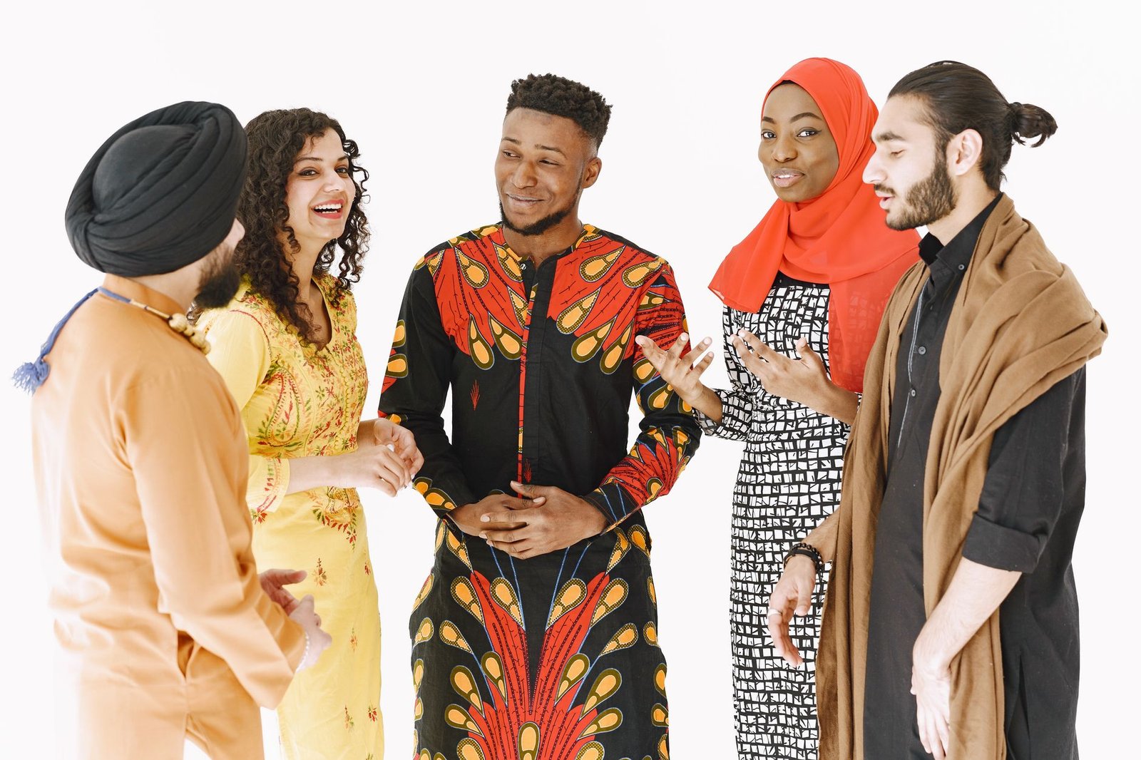 A photo of a diverse group of people representing cultural exchange, emphasizing the positive aspects of the globalization debate.